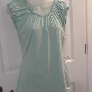 Ann Taylor Loft soft Mint green Cap Sleeve Top
